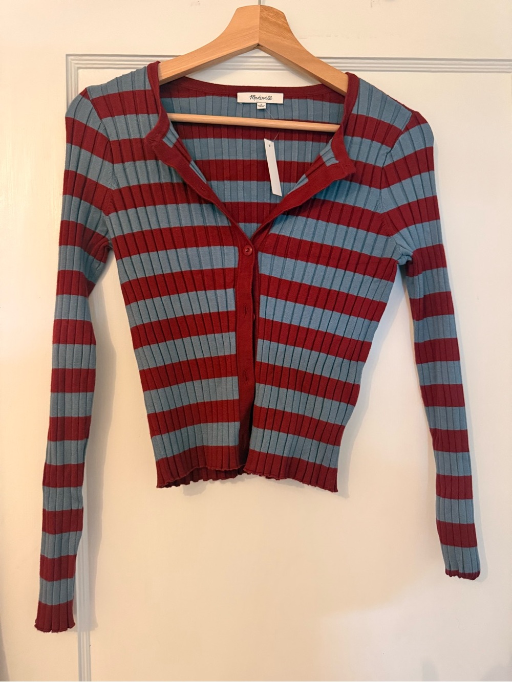 Blue/Maroon Madewell Cardigan - S